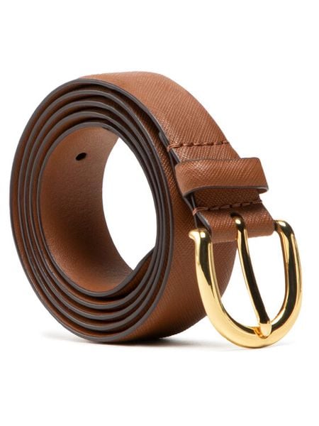 Lauren Ralph Lauren Pasek Damski Charm Classc 412802952005 Brązowy. Brązowe paski damskie Lauren Ralph Lauren, bez wzorów, ze skóry. Za 239.99 zł.
