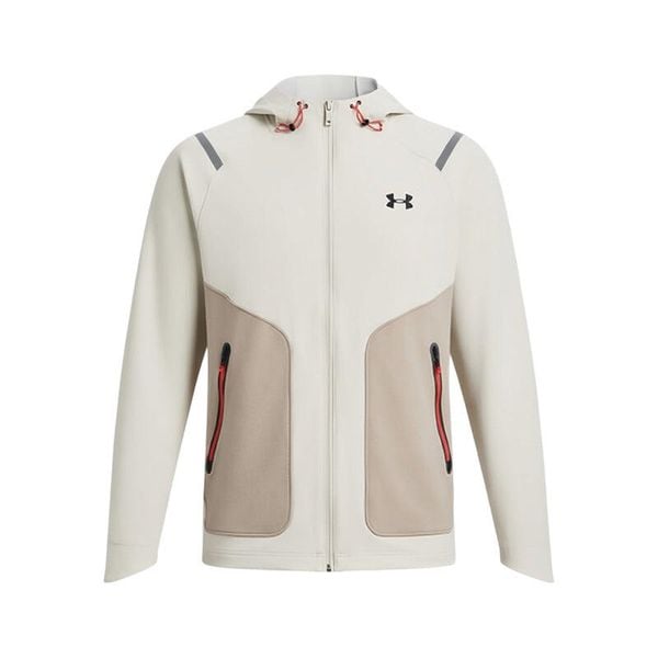 Męska kurtka dresowa Under Armour UNSTOPPABLE LC. Białe kurtki męskie Under Armour, m, bez wzorów, z dresówki, bez kaptura. Za 503.75 zł.