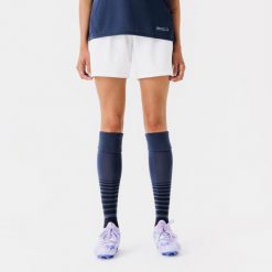 Spodenki do piłki nożnej damskie Kipsta Viralto Club. Białe szorty damskie KIPSTA, bez wzorów, z elastanu, sportowe. Za 39.99 zł.