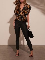 LA Angels Bluzka w kolorze jasnobrązowym rozmiar: M. Brązowe bluzki damskie LA Angels, m, bez wzorów, bez kołnierzyka, bez ramiączek. Za 130.99 zł.