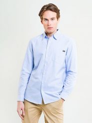 BIG STAR Koszula - Regular fit - w kolorze błękitnym rozmiar: XL. Niebieskie koszule męskie Big Star, xl, z aplikacjami, z bawełny, bez kołnierzyka, bez ramiączek. Za 104.99 zł.