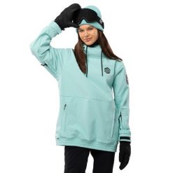 Kurtka snowboardowa damska W1-W Iceberg. Niebieskie kurtki damskie SIROKO, m, bez wzorów, z softshellu, bez kaptura, narciarskie. W wyprzedaży za 382.00 zł.