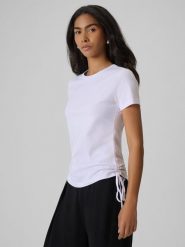 Жіночий T-shirt slim однотонний - білий. T-shirty damskie 4f, m, bez wzorów, bez kołnierzyka. Za 799.90 zł.