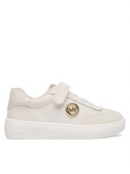 MICHAEL Michael Kors Sneakersy Jem Scotty Charm MK04021256 Kremowy. Białe buty sportowe dziewczęce MICHAEL Michael Kors, bez wzorów, ze skóry, bez zapięcia. Za 379.99 zł.