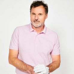 Koszulka polo do golfa z krótkim rękawem męska Inesis MW500. Czerwone koszulki polo męskie INESIS, m, bez wzorów, z bawełny, bez ramiączek. W wyprzedaży za 44.99 zł.