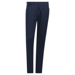 Spodnie do golfa męskie Adidas Go-To 5-Pocket Golf Pants. Niebieskie spodnie materiałowe męskie Adidas, bez wzorów, sportowe. W wyprzedaży za 280.00 zł.