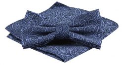 Mucha Męska z Poszetką Alties - Granatowa ze Wzorem. Niebieskie krawaty i muchy męskie Alties, bez wzorów, eleganckie. Za 54.00 zł.