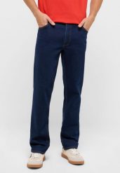 Męskie Spodnie jeansowe Mustang Style Tramper Straight Denim Blue 1017440 5000 940. Niebieskie spodnie materiałowe męskie Mustang, bez wzorów, z denimu. Za 219.99 zł.