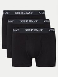 Guess Jeans Komplet bokserek M4BZ45 K6YW1 Czarny. Czarne bokserki męskie Guess Jeans, z aplikacjami, z bawełny. Za 199.99 zł.