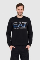 EA7 Czarna bluza męska z niebieskim logo. Czarne bluzy bez kaptura męskie EA7 Emporio Armani, m. W wyprzedaży za 299.99 zł.
