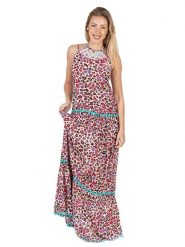 Isla Bonita by SIGRIS Sukienka ze wzorem rozmiar: XL. Sukienki damskie Isla Bonita by SIGRIS, na co dzień, xl, bez wzorów, z bawełny, bez kołnierzyka, bez ramiączek, maxi, proste. Za 194.61 zł.