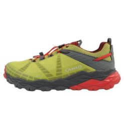 Buty Aku Flyrock Gore-tex 698704 zielone. Zielone buty trekkingowe męskie z gore-texu, bez zapięcia, wspinaczkowe, gore-tex. Za 733.19 zł.