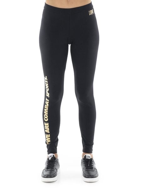 Legginsy z bawełna na co dzień na siłownię. Czarne legginsy damskie LEONE 1947 APPAREL, m, bez wzorów, z bawełny. Za 84.16 zł.