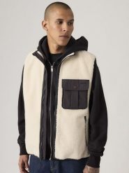 Levi's Kamizelka polarowa "Joonie" w kolorze kremowym rozmiar: XL. Brązowe kamizelki męskie Levi's, s, z polaru. Za 179.22 zł.