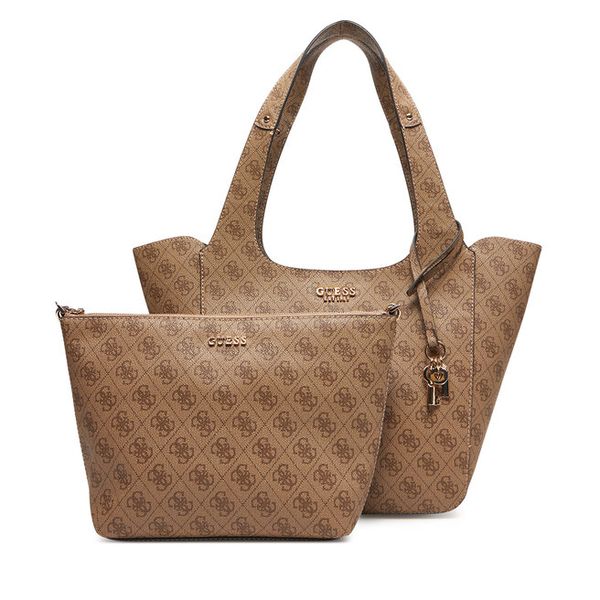 Torebka Guess. Brązowe torebki klasyczne damskie Guess, z aplikacjami, bez dodatków. Za 479.99 zł.