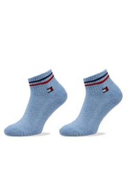 Tommy Hilfiger Skarpety krótkie 701228177 Niebieski. Niebieskie skarpetki damskie Tommy Hilfiger, bez wzorów, z bawełny. Za 39.99 zł.