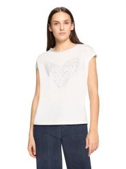 CARTOON Koszulka w kolorze kremowym rozmiar: 38. Brązowe t-shirty damskie Cartoon, bez wzorów, z bawełny, bez kołnierzyka. Za 69.99 zł.