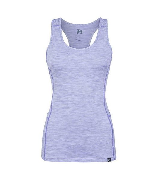 Damski tank top Hannah Rina. Fioletowe topy sportowe damskie Hannah, bez wzorów, z materiału, bez ramiączek. Za 216.80 zł.