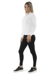 Legginsy miękki z bawełna na trening na siłownia. Czarne legginsy damskie LEONE 1947 APPAREL, xs, bez wzorów, z bawełny. Za 155.77 zł.