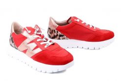 WONDERS A-24100 flame, półbuty damskie. Czerwone półbuty damskie Wonders, bez wzorów, bez obcasa. Za 679.50 zł.