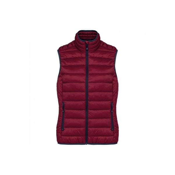 Damska lekka kurtka puchowa bez rękawów Kariban. Brązowe kurtki damskie KARIBAN, bez wzorów, z puchu, bez kaptura. Za 216.50 zł.