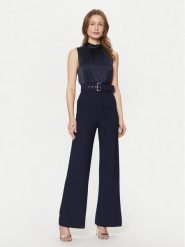 Marciano Guess Kombinezon 5RGK53 6869Z Granatowy Classic Fit. Niebieskie kombinezony damskie Marciano Guess, z aplikacjami, z satyny, bez kołnierzyka, bez ramiączek. Za 689.99 zł.