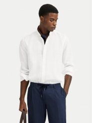 Bugatti Koszula 9550-78900C Biały Casual Fit. Białe koszule męskie Bugatti, m, bez wzorów, ze lnu, bez kołnierzyka, bez ramiączek. Za 379.99 zł.