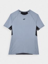 4F Koszulka sportowa w kolorze szarym rozmiar: L. Szare t-shirty sportowe męskie 4f, l, z materiału, bez ramiączek, outdoorowe. Za 74.63 zł.