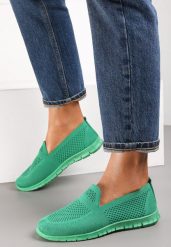 Zielone Tenisówki Pasquier. Zielone trampki i tenisówki damskie Renee, bez wzorów, z tkaniny, przed kostkę. Za 39.99 zł.