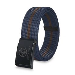 Pasek parciany BETLEWSKI PRC-08_CZ-2 L granatowy. Niebieskie paski męskie Betlewski, bez wzorów, z materiału. Za 34.99 zł.