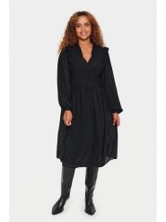 SAINT TROPEZ Sukienka "Bianka" w kolorze czarnym rozmiar: XL. Czarne sukienki damskie Saint Tropez, xl, bez wzorów, bez kołnierzyka, bez ramiączek, midi, rozkloszowane. Za 219.60 zł.