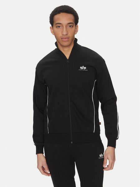 Alpha Industries Bluza Small Logo 156305 Czarny Regular Fit. Czarne bluzy bez kaptura męskie Alpha Industries, m, z bawełny. Za 219.99 zł.