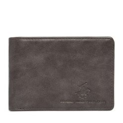 Portfel Beverly Hills Polo Club. Szare portfele męskie Beverly Hills Polo Club, bez wzorów. Za 79.99 zł.