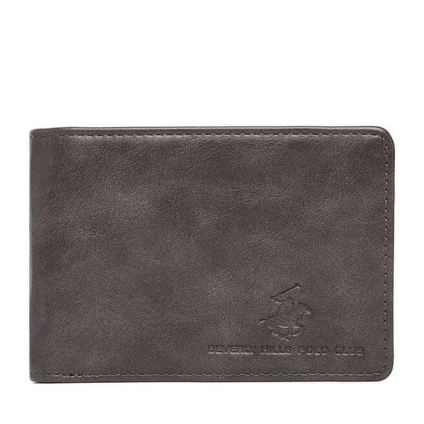 Portfel Beverly Hills Polo Club. Szare portfele męskie Beverly Hills Polo Club, bez wzorów. Za 79.99 zł.