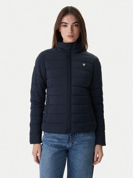 Guess Kurtka przejściowa V4YL04 WF3X0 Granatowy Regular Fit. Niebieskie kurtki damskie Guess, xl, z aplikacjami, z syntetyku, bez kaptura. Za 569.99 zł.