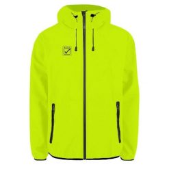 Fluo Żółta Unisex Softshell Kurtka - Wiatroszczelna i Oddychająca. Żółte kurtki damskie Givova, bez wzorów, z poliesteru, bez kaptura. Za 271.99 zł.