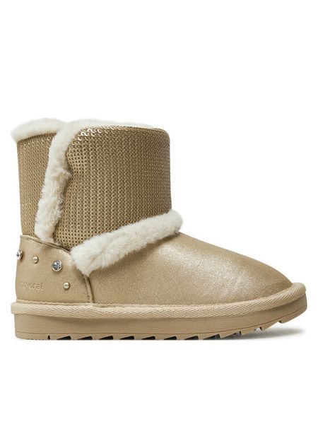 Mayoral Śniegowce 44487 Złoty. Żółte kozaki dziewczęce Mayoral, ze skóry. Za 149.99 zł.