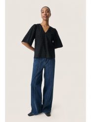 Soaked in Luxury Bluzka w kolorze czarnym rozmiar: XL. Czarne bluzki damskie Soaked in Luxury, xl, bez wzorów, z bawełny, bez kołnierzyka, bez ramiączek. Za 113.10 zł.