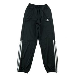 Second life - Spodnie dresowe męskie z ściągaczami przy kostkach - Jak nowy. Czarne spodnie sportowe męskie Adidas, z dresówki. Za 85.16 zł.