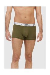 GUESS Zielone, białe i morskie bokserki męskie 3 pack. Białe bokserki męskie Guess, z aplikacjami, z bawełny. W wyprzedaży za 99.99 zł.