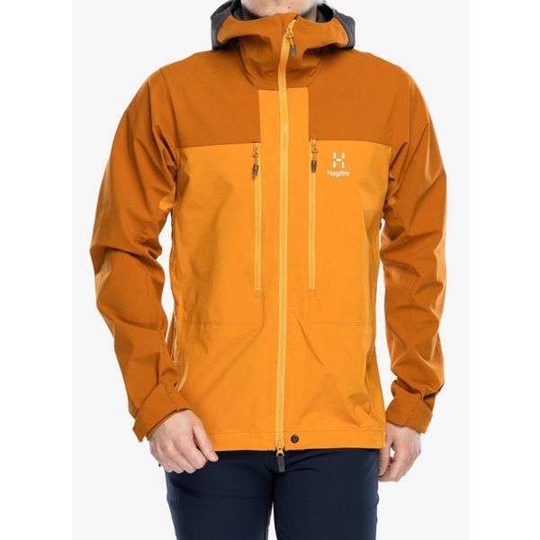 Kurtka softshell męska Haglofs Roc Sight Softshell Jacket. Brązowe kurtki męskie Haglöfs, m, bez wzorów, z softshellu, bez kaptura. Za 849.99 zł.