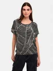 Kaffe Bluzka Amber 10508257 Czarny Relaxed Fit. Czarne topy sportowe damskie Kaffe, bez wzorów, z wiskozy, bez ramiączek. Za 94.99 zł.
