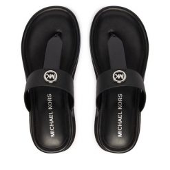 Japonki MICHAEL Michael Kors. Czarne klapki damskie MICHAEL Michael Kors, bez wzorów, bez obcasa. Za 479.99 zł.