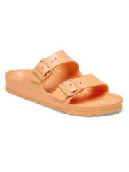Birkenstock Klapki "Arizona" w kolorze pomarańczowym rozmiar: 36. Pomarańczowe klapki damskie Birkenstock, bez wzorów, bez obcasa. Za 210.81 zł.