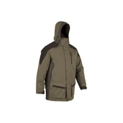 PARKA myśliwska IMPER SIBIR 500. Brązowe parki męskie SOLOGNAC, xl, bez wzorów, z elastanu. Za 399.99 zł.