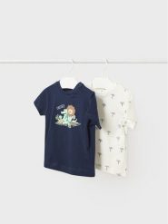 Mayoral Komplet t-shirtów 1021 Kolorowy Regular Fit. T-shirty chłopięce Mayoral, bez wzorów, z bawełny, bez ramiączek. Za 89.99 zł.