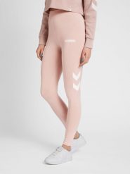 Damskie wysokie legginsy Hummel Legacy. Białe legginsy sportowe damskie HUMMEL, na wiosnę, m, bez wzorów, z bawełny, z podwyższonym stanem, na fitness i siłownię. Za 156.50 zł.