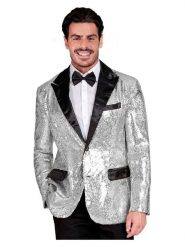 Widmann Marynarka kostiumowa "Party Fashion" w kolorze srebrnym rozmiar: XXL. Szare marynarki męskie Widmann, bez wzorów. Za 143.56 zł.