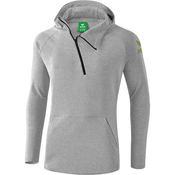 Bluza sportowa męska Erima Essential z kapturem. Szare bluzy sportowe męskie Erima, bez wzorów, z bawełny, sportowe, z asymetrycznym kołnierzem, bez ramiączek. Za 87.49 zł.