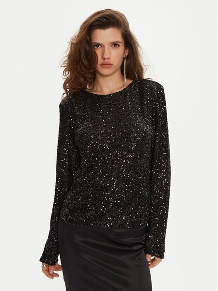 Bruuns Bazaar Bluzka Casi BBW4193 Czarny Regular Fit. Czarne bluzki damskie Bruuns Bazaar, s, bez wzorów, z syntetyku, bez ramiączek. Za 309.99 zł.